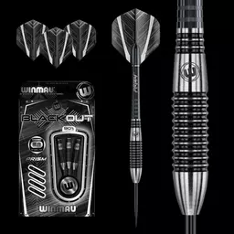 Click here to learn more about the Winmau Blackout Steel Tip Darts (Bomb Barrel).