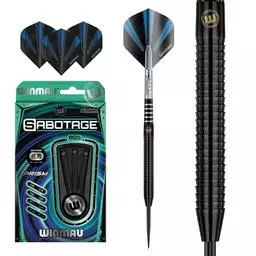 Click here to learn more about the Winmau Sabotage Black Tungsten Steel Tip Darts .